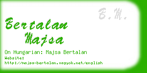 bertalan majsa business card